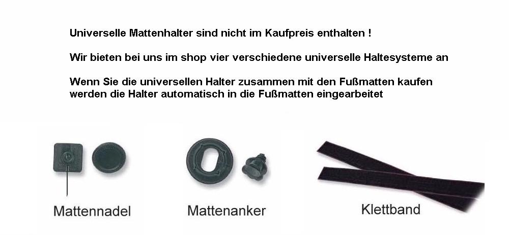 Fussmatten Mattenhalter