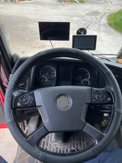 Lenkrad Bezug echtes Leder schwarz für LKW Lenkräder 44 - 46 cm