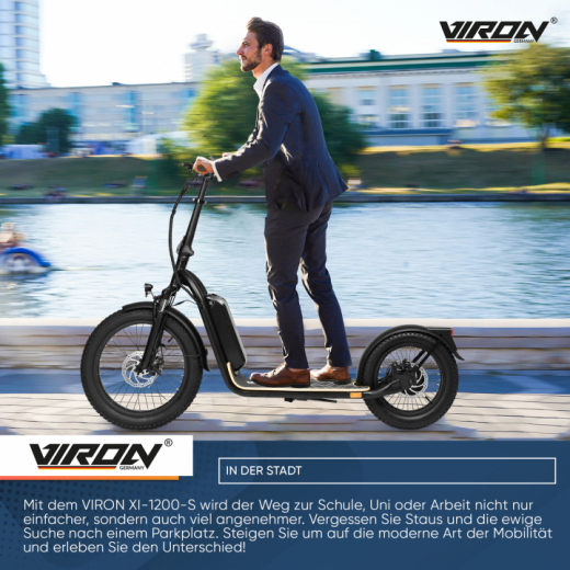 Viron E-Scooter XI-1200-S mit Straßenzulassung 20 km/h