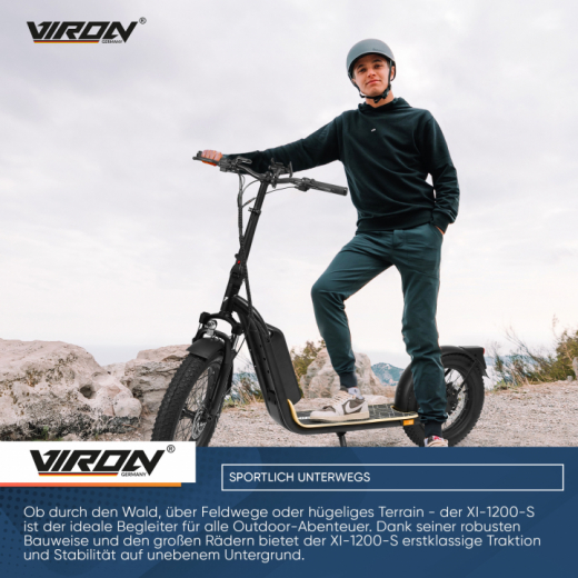 Viron E-Scooter XI-1200-S mit Straßenzulassung 20 km/h