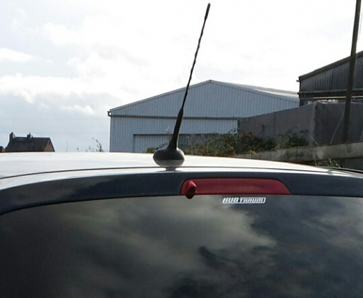 Auto Antenne schwarz flexibel 40 cm lang mit 2 Adaptern M5, M6