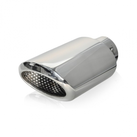 Auspuffblende Endrohr Edelstahl oval 115x85mm mit Absorber zum anschrauben bis 5,5cm