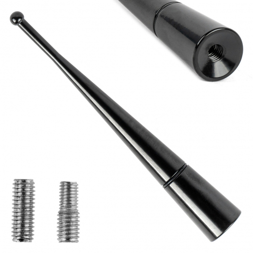 Mini 10 cm Kurzstab Antenne schwarz Dachantenne Aluminium für KFZ Auto