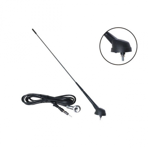 Auto Antenne Stabantenne Dachantenne mit Kabel und Fuß 44 cm lang