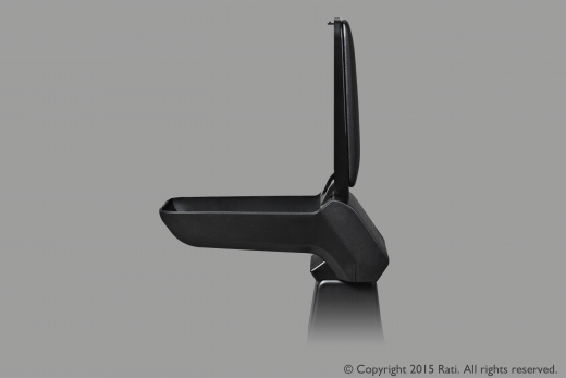 Armlehne schwarz von Rati Armster S passend für Renault Zoe 2 ab 2020