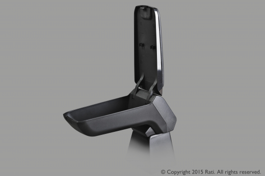 Armlehne schwarz von Rati Armster S passend für Renault Zoe 2 ab 2020