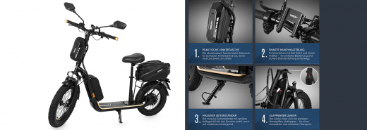 Viron E-Scooter XI-1500-EEC 45 km/h ProRange mit ABE Straßenzulassung