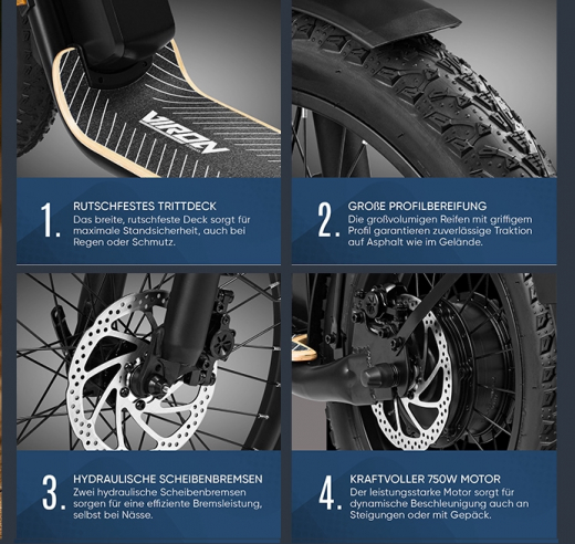 Viron E-Scooter XI-1500-EEC 45 km/h ProRange mit ABE Straßenzulassung