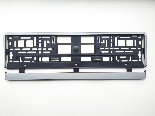 Kennzeichenhalter in Silber Optik für Auto KFZ