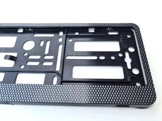Kennzeichenhalter in Carbon Optik klappbar für Auto KFZ
