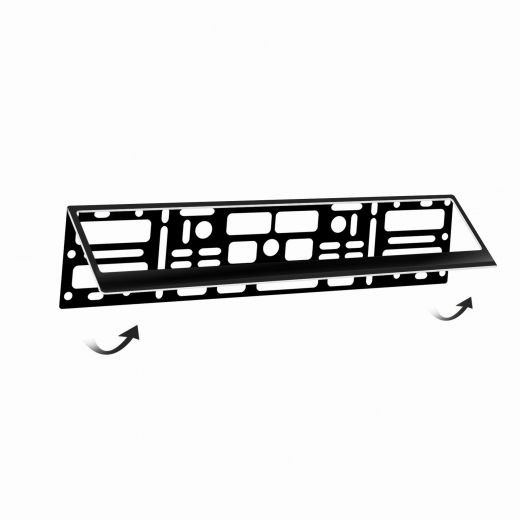 Kennzeichenhalter in Carbon Optik klappbar für Auto KFZ