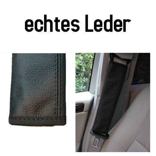 Gurtpolster Leder schwarz