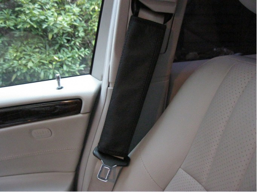 Gurtpolster Leder schwarz