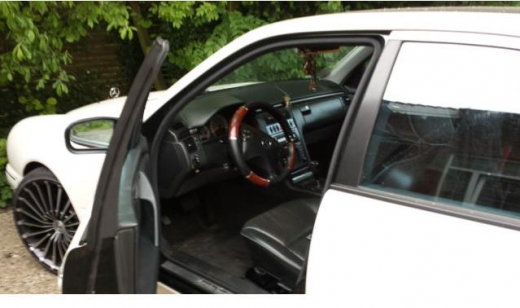 Lenkradbezug universal Holz Optik mit 6 Chromringen für Lenkräder von 37-39 cm