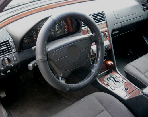 Lenkrad Bezug echtes Leder schwarz für Lenkräder 37-39 cm