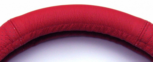 Lenkrad Bezug echtes Leder rot für Lenkräder 37-39 cm