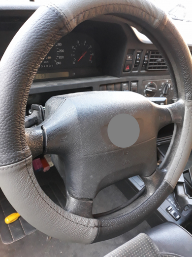 Lenkrad Bezug echtes Leder grau-schwarz für Lenkräder 37-39 cm