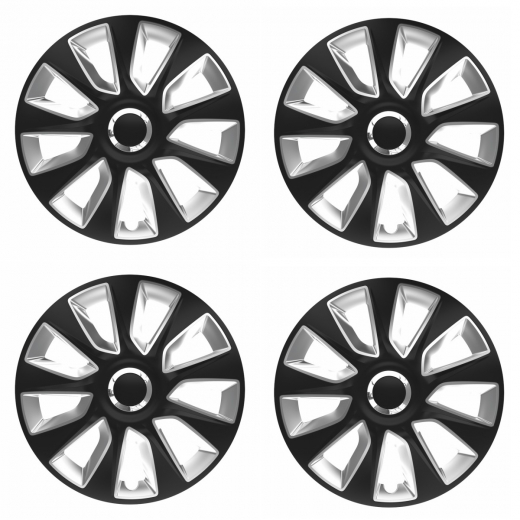 Radkappen Typ Stratos RC black silver 15 Zoll