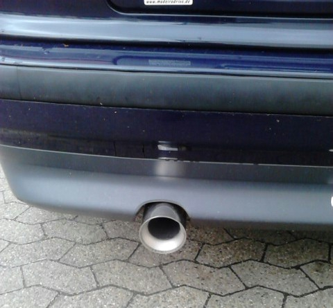 Auspuffblende Endrohr zum anschrauben 1 x 90 mm rund