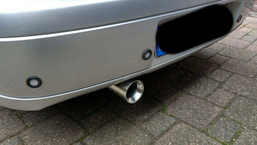 Auspuffblende Endrohr zum anschrauben 1 x 90 mm rund