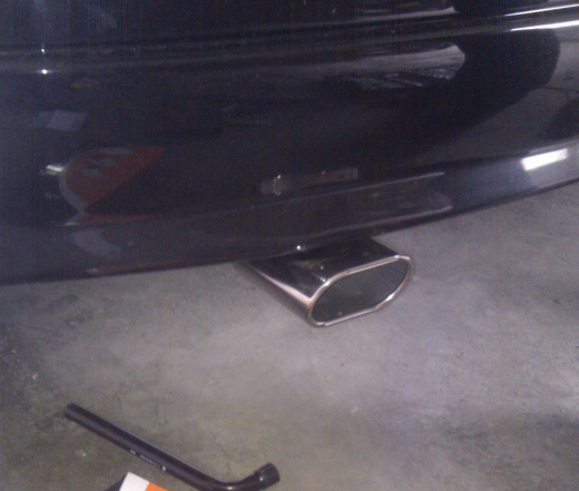 Auspuffblende Endrohr zum anschrauben 135x80 mm oval bis max. 6 cm