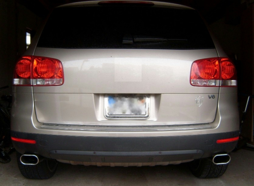 Auspuffblende Endrohr zum anschrauben 135x80 mm oval bis max. 6 cm