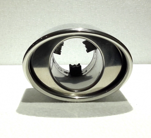 Auspuffblende Endrohr zum anschrauben 117x85 mm oval bis max. 5,5 cm