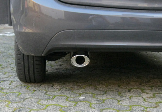 Auspuffblende Endrohr zum anschrauben 117x85 mm oval bis max. 5,5 cm