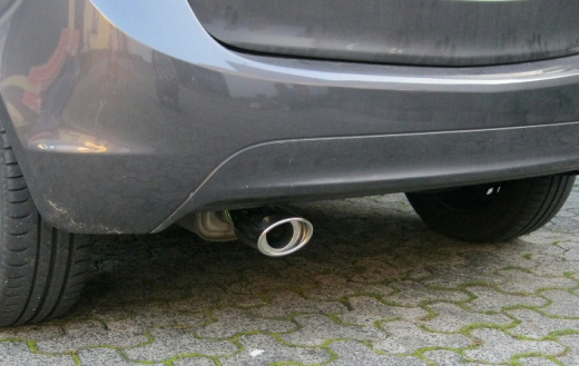 Auspuffblende Endrohr zum anschrauben 117x85 mm oval bis max. 5,5 cm