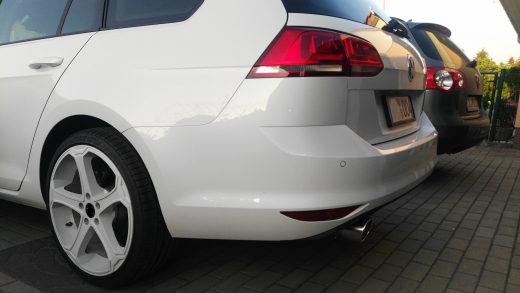 Auspuffblende Endrohr zum anschrauben 90 mm rund angeschrägt bis max. 6,6 cm