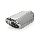 Auspuffblende Endrohr Edelstahl oval 115x85mm mit Absorber zum anschrauben bis 5,5cm