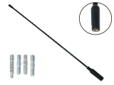 Auto Stabantenne schwarz 41 cm lang mit 4 Adaptern M5 , M6
