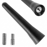 Mini 6 cm Kurzstab Antenne Dachantenne schwarz Aluminium für KFZ Auto