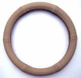 Lenkrad Bezug echtes Leder beige für Lenkräder 37-39 cm
