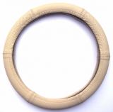 Lenkrad Bezug echtes Leder creme für Lenkräder 37-39 cm