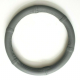 Lenkrad Bezug echtes Leder grau für Lenkräder 37-39 cm