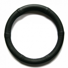 Lenkrad Bezug echtes Leder schwarz für Wohnmobil Lenkräder 42 - 43 cm