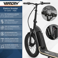 Viron E-Scooter XI-1200-S mit Straßenzulassung 20 km/h