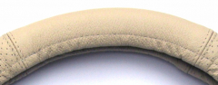 Lenkrad Bezug echtes Leder creme für Lenkräder 37-39 cm