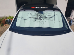 Auto Sonnenblende mit Saugnäpfen für Frontscheibe Typ Glas